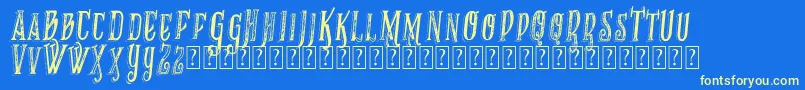 VtksRecoverMb1 Font – Yellow Fonts on Blue Background