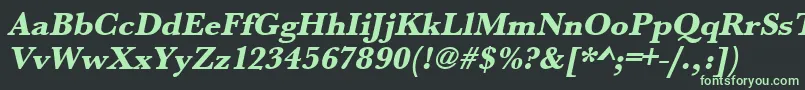 UrwbaskertextbolOblique Font – Green Fonts on Black Background