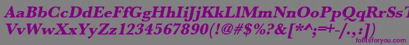 UrwbaskertextbolOblique-Schriftart – Violette Schriften auf grauem Hintergrund