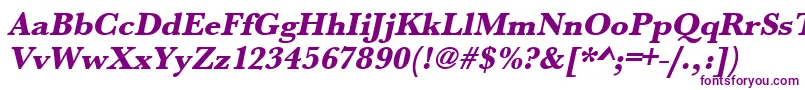 フォントUrwbaskertextbolOblique – 紫色のフォント