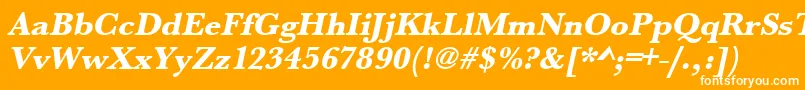 UrwbaskertextbolOblique Font – White Fonts on Orange Background