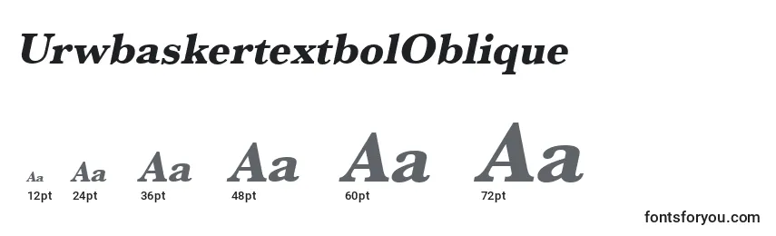 Размеры шрифта UrwbaskertextbolOblique