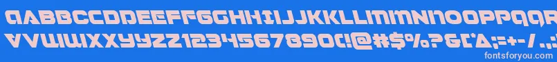 Jeebraleft Font – Pink Fonts on Blue Background