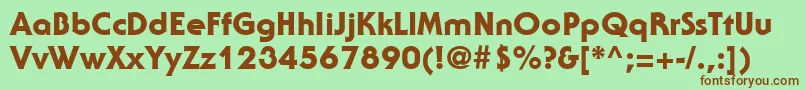 ItcSerifGothicLtHeavy Font – Brown Fonts on Green Background