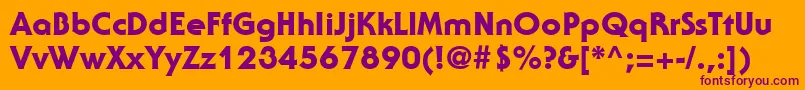 ItcSerifGothicLtHeavy Font – Purple Fonts on Orange Background