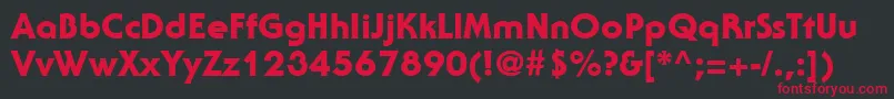 ItcSerifGothicLtHeavy Font – Red Fonts on Black Background