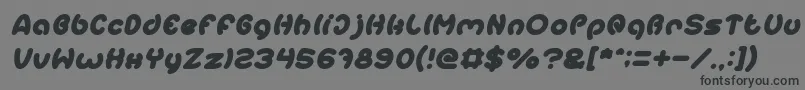 フォントEarthHeartItalic – 黒い文字の灰色の背景