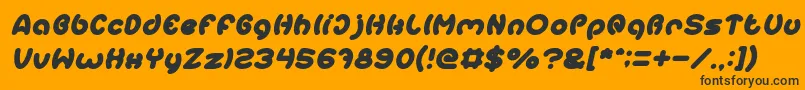 EarthHeartItalic Font – Black Fonts on Orange Background