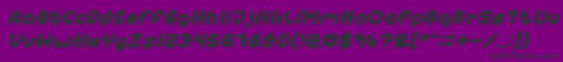 EarthHeartItalic Font – Black Fonts on Purple Background