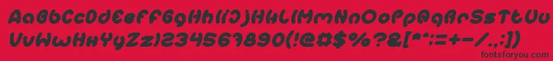 EarthHeartItalic Font – Black Fonts on Red Background