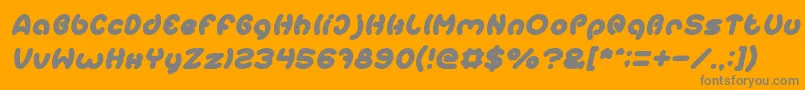 EarthHeartItalic-Schriftart – Graue Schriften auf orangefarbenem Hintergrund