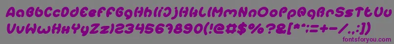 EarthHeartItalic-Schriftart – Violette Schriften auf grauem Hintergrund