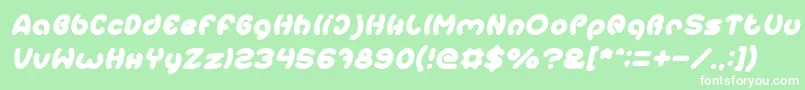 EarthHeartItalic Font – White Fonts on Green Background