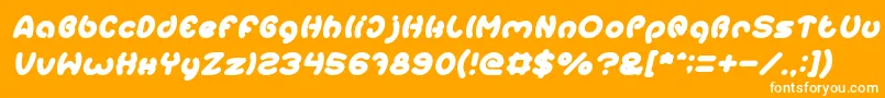EarthHeartItalic Font – White Fonts on Orange Background