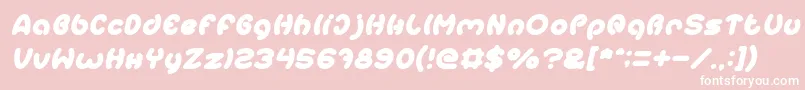 EarthHeartItalic Font – White Fonts on Pink Background