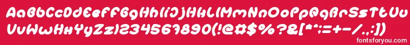 EarthHeartItalic Font – White Fonts on Red Background