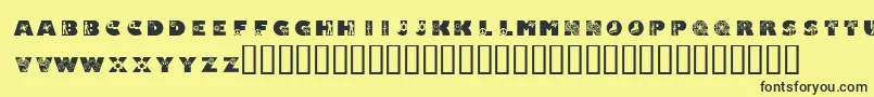 KrSuper70s Font – Black Fonts on Yellow Background