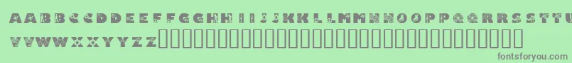 KrSuper70s Font – Gray Fonts on Green Background