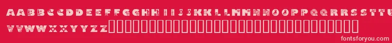 KrSuper70s Font – Pink Fonts on Red Background
