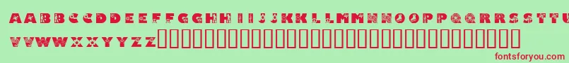 KrSuper70s Font – Red Fonts on Green Background