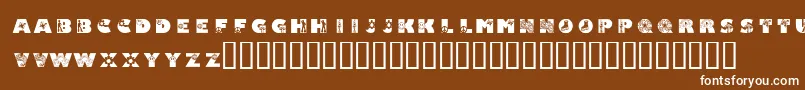 KrSuper70s Font – White Fonts on Brown Background