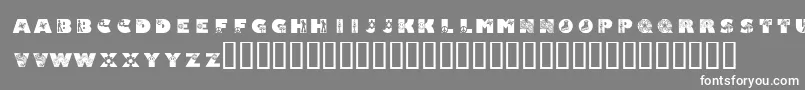 KrSuper70s Font – White Fonts on Gray Background