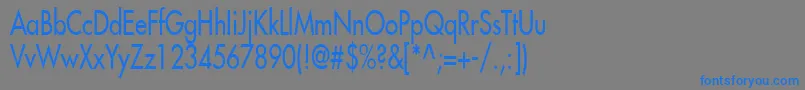 フォントFusiCondensedNormal – 灰色の背景に青い文字