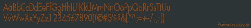 Шрифт FusiCondensedNormal – коричневые шрифты на чёрном фоне