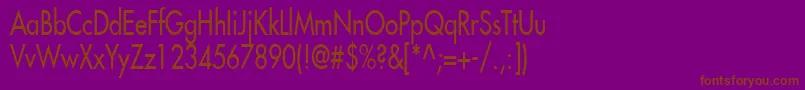 Шрифт FusiCondensedNormal – коричневые шрифты на фиолетовом фоне