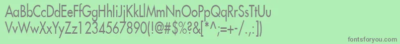 フォントFusiCondensedNormal – 緑の背景に灰色の文字