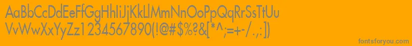 フォントFusiCondensedNormal – オレンジの背景に灰色の文字