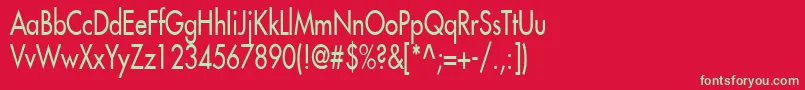 FusiCondensedNormal Font – Green Fonts on Red Background