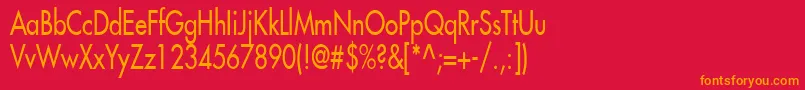 FusiCondensedNormal Font – Orange Fonts on Red Background