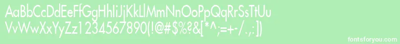 FusiCondensedNormal Font – White Fonts on Green Background