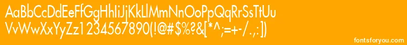 FusiCondensedNormal Font – White Fonts on Orange Background