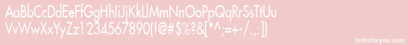 フォントFusiCondensedNormal – ピンクの背景に白い文字