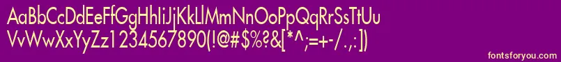 FusiCondensedNormal Font – Yellow Fonts on Purple Background