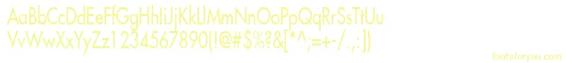 FusiCondensedNormal Font – Yellow Fonts on White Background