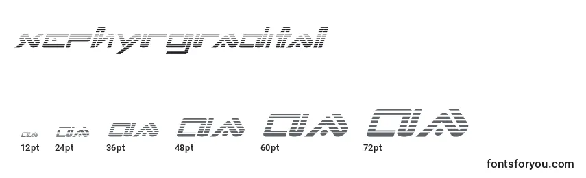 Xephyrgradital Font Sizes