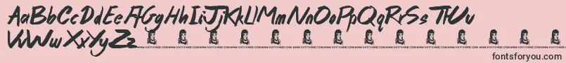 CrazyRascals Font – Black Fonts on Pink Background