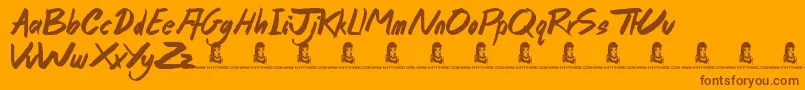 CrazyRascals Font – Brown Fonts on Orange Background