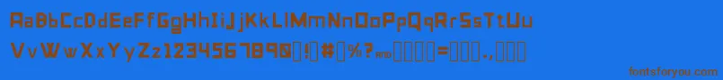 Weitere Informationen zur TheslavicfontRegular-Schriftart TheslavicfontRegular-Schriftart – Braune Schriften auf blauem Hintergrund