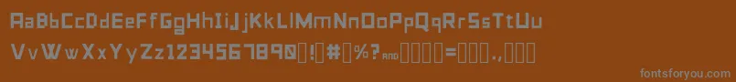 Шрифт TheslavicfontRegular – серые шрифты на коричневом фоне