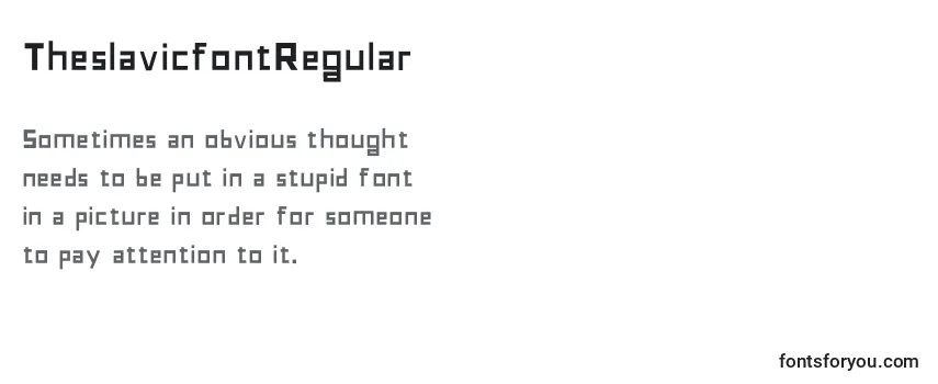 Review of the TheslavicfontRegular Font