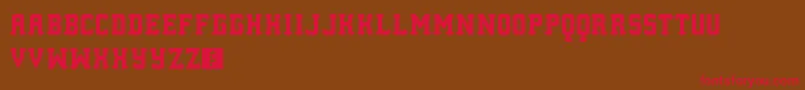 LosMesitos Font – Red Fonts on Brown Background