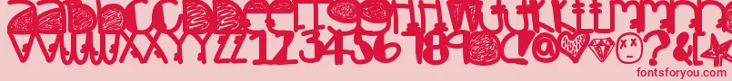 Dynamite Font – Red Fonts on Pink Background