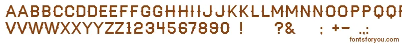 Haymaker-fontti – ruskeat fontit valkoisella taustalla