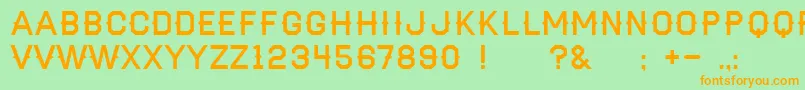 Haymaker Font – Orange Fonts on Green Background