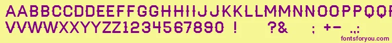 Haymaker Font – Purple Fonts on Yellow Background