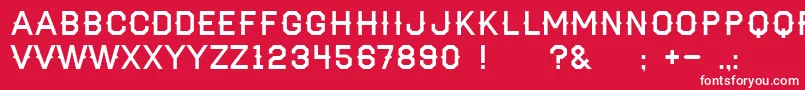 フォントHaymaker – 赤い背景に白い文字